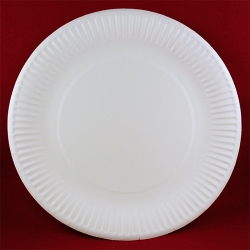 Белые ламинированные бумажные тарелки 230 мм