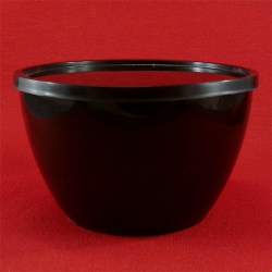 Черная банка плошка для супа 500 мл с черной крышкой (комплект)